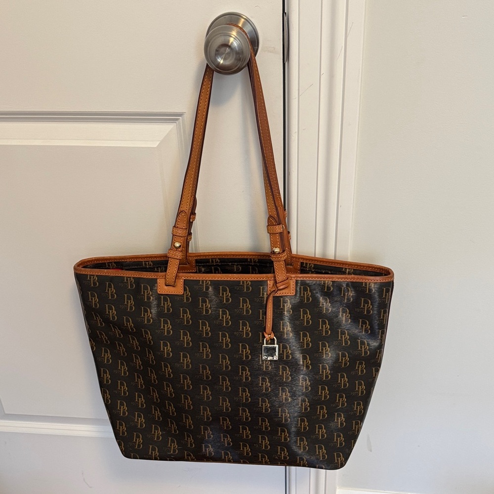 Brown Dooney & Bourke Monogram Tote Bag